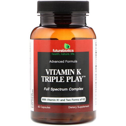 FutureBiotics, Vitamin K Triple Play, 60 Capsules Review