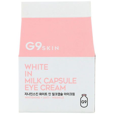 Eye Creams, K-Beauty Moisturizers, Creams, Face Moisturizers: G9skin, White In Milk Capsule Eye Cream, 30 g