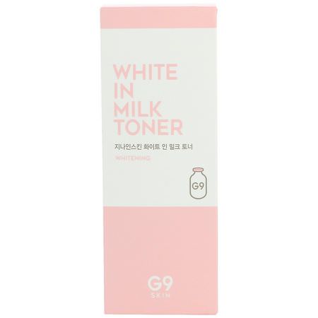 K-Beauty Cleanse, Scrub, Tone, Cleanse: G9skin, White In Milk Toner, 300 ml