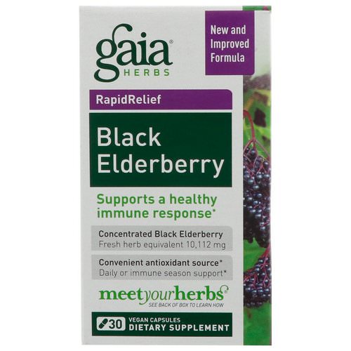 Gaia Herbs, Black Elderberry, 30 Vegan Capsules Review