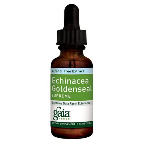 Gaia Herbs, Echinacea Goldenseal Supreme, Alcohol Free Extract, 1 fl oz (30 ml) Review