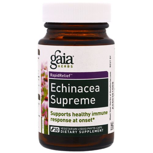 Gaia Herbs, Echinacea Supreme, 30 Vegetarian Liquid Phyto-Caps Review