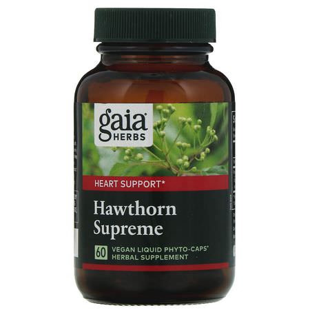 Gaia Herbs Hawthorn - Hagtorn, Homeopati, Örter