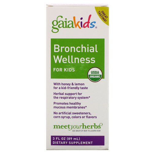 Gaia Herbs, Bronchial Wellness for Kids, 3 fl oz (89 ml) Review