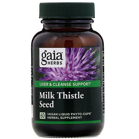 Gaia Herbs Milk Thistle Silymarin Liver Formulas - Lever, Kosttillskott, Mjölktistel Silymarin, Homeopati