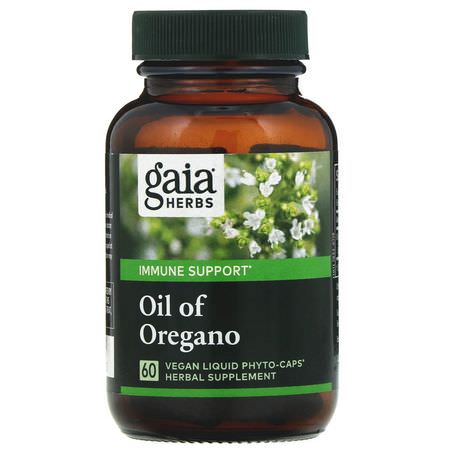 Gaia Herbs Oregano Oil Supplements Cold Cough Flu - Influensa, Hosta, Förkylning, Kosttillskott