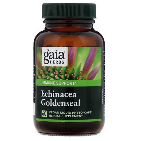 Gaia Herbs Echinacea Goldenseal Immune Formulas - Immun, Kosttillskott, Goldenseal, Echinacea