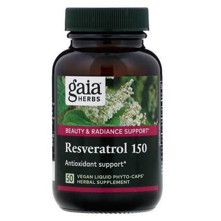 Gaia Herbs Resveratrol - Resveratrol, Antioxidanter, Kosttillskott