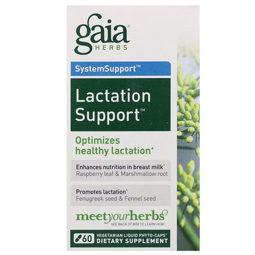 Gaia Herbs, SystemSupport, Lactation Support, 60 Vegetarian Liquid Phyto-Caps Review