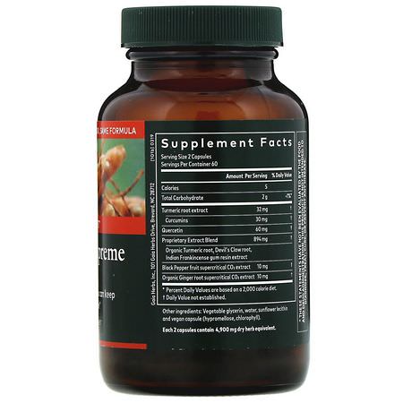 Curcumin, Gurkmeja, Antioxidanter, Kosttillskott: Gaia Herbs, Turmeric Supreme, Joint, 120 Vegan Liquid Phyto-Caps