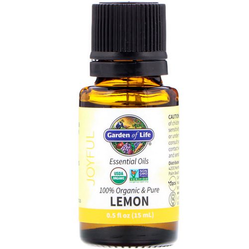 Garden of Life, 100% Organic & Pure, Essential Oils, Joyful, Lemon, 0.5 fl oz (15 ml) Review