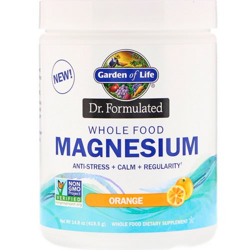 Garden of Life, Dr. Formulated, Whole Food Magnesium Powder, Orange, 14.8 oz (419.5 g) Review
