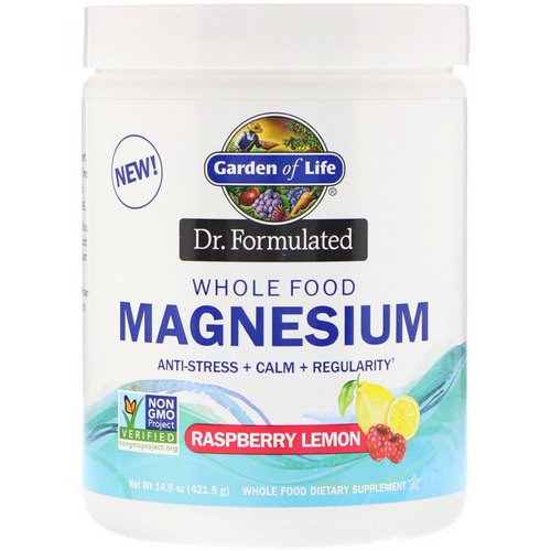 Garden of Life, Dr. Formulated, Whole Food Magnesium Powder, Raspberry Lemon, 14.9 oz (421.5 g) Review
