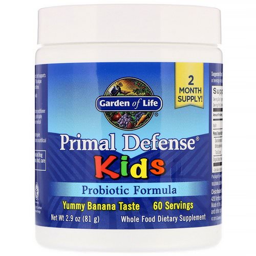 Garden of Life, Kids, Primal Defense, Probiotic Formula, Natural Banana Flavor, 2.9 oz (81 g) Review