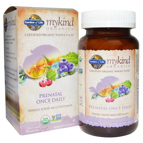 Garden of Life, MyKind Organics, Prenatal Once Daily, 90 Vegan Tablets Review