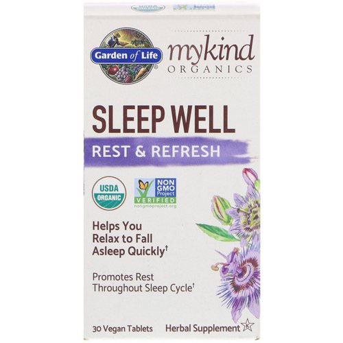 Garden of Life, MyKind Organics, Sleep Well, Rest & Refresh, 30 Vegan Tablets Review
