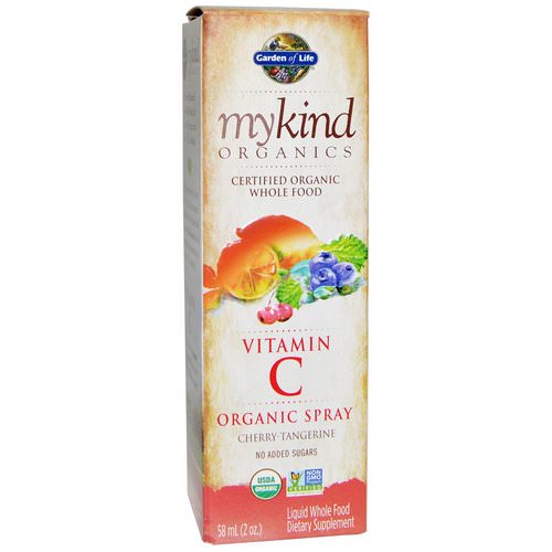 Garden of Life, MyKind Organic, Vitamin C Organic Spray, Cherry-Tangerine, 2 fl oz (58 ml) Review