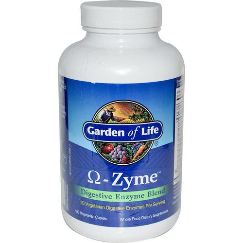 Garden of Life, O-Zyme, Digestive Enzyme Blend, 180 Vegetarian Caplets Review