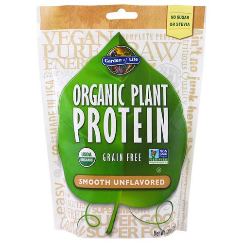 Garden of Life, Organic Plant Protein, Grain Free, Smooth Unflavored, 8.0 oz (226 g) Review
