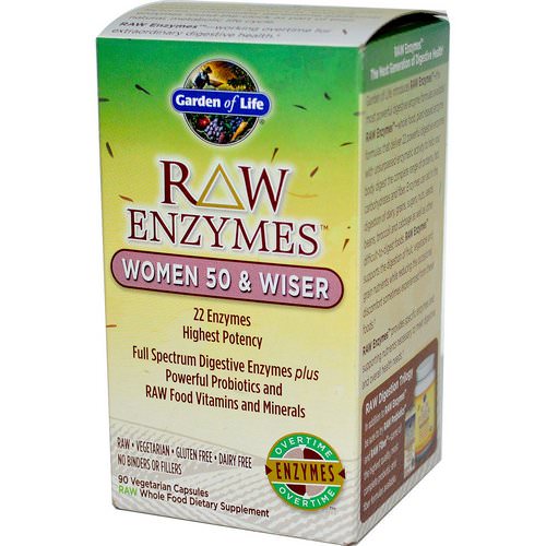Garden of Life, RAW Enzymes, Women 50 & Wiser, 90 Veggie Caps Review