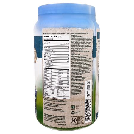 Växtbaserat, Växtbaserat Protein, Sportnäring, Måltidsersättningar: Garden of Life, RAW Organic Meal, Organic Shake & Meal Replacement, 2.28 lbs (1,038 g)