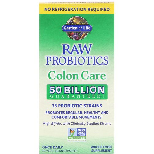 Garden of Life, Raw Probiotics, Colon Care, 30 Vegetarian Capsules Review