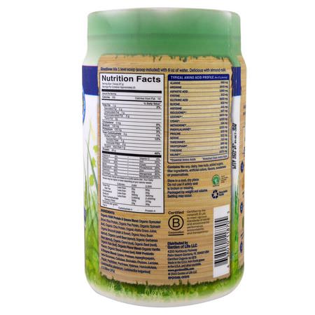 Greener, Superfoods, Kosttillskott, Växtbaserade: Garden of Life, Raw Protein & Greens, Organic Plant Formula, Real Raw Vanilla, 19.3 oz (548 g)