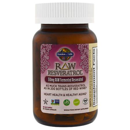 Garden of Life Resveratrol - Resveratrol, Antioxidanter, Kosttillskott