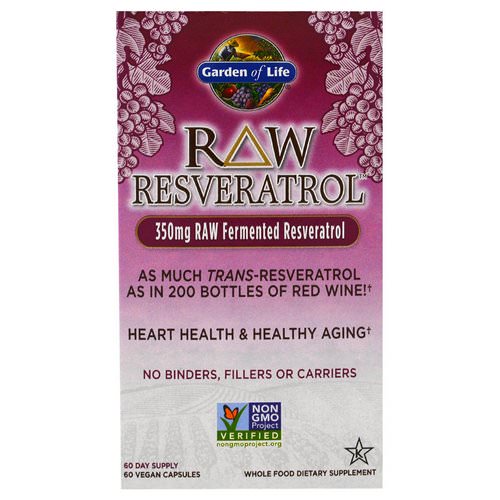 Garden of Life, RAW Resveratrol, 350 mg, 60 Veggie Caps Review