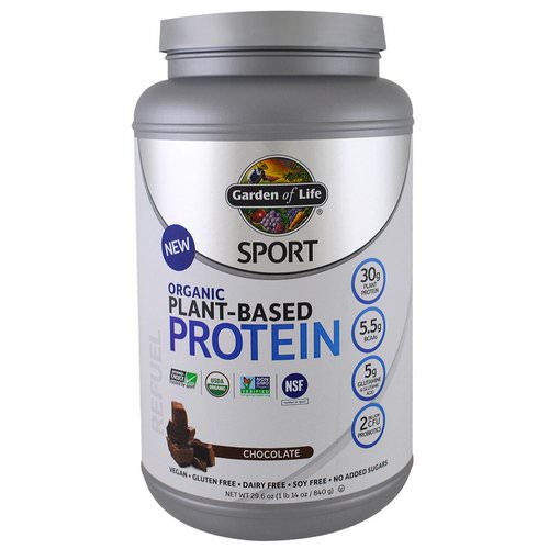 Garden of Life, Sport, Organic Plant-Based Protein, Refuel, Chocolate, 1.85 lbs (840 g) Review