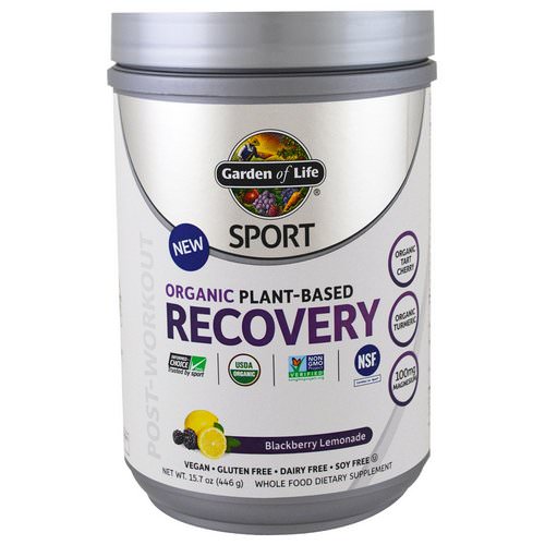 Garden of Life, Sport, Organic Plant-Based Recovery, Blackberry Lemonade, 15.7 oz (446 g) Review
