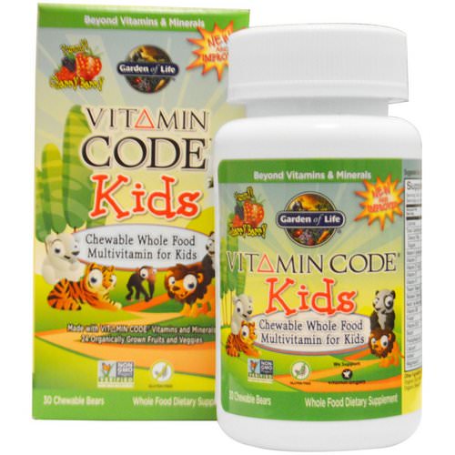 Garden of Life, Vitamin Code, Kids, Chewable Whole Food Multivitamin for Kids, Cherry Berry, 30 Chewable Bears Review