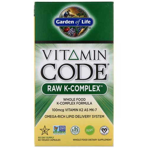 Garden of Life, Vitamin Code, Raw K-Complex, 60 Vegan Capsules Review