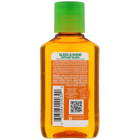 Serum, Hårolja, Behandlingar, Styling: Garnier, Fructis, Sleek & Shine, Moroccan Sleek Oil Treatment, 3.75 fl oz (111 ml)