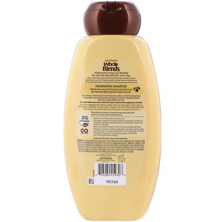 Balsam, Schampo, Hår: Garnier, Whole Blends, Nourishing Shampoo, Avocado Oil & Shea Butter Extracts, 22 fl oz (650 ml)