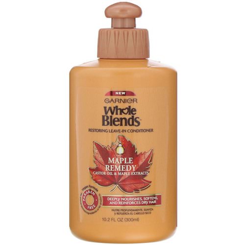 Garnier, Whole Blends, Restoring Leave-In Conditioner, Maple Remedy, 10.2 fl oz (300 ml) Review
