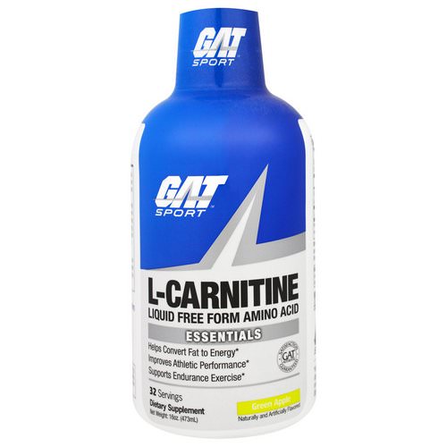 GAT, L-Carnitine, Liquid Free Form Amino Acid, Green Apple, 16 oz (473 ml) Review