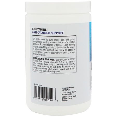 GAT L-Glutamine - L-Glutamin, Aminosyror, Kosttillskott