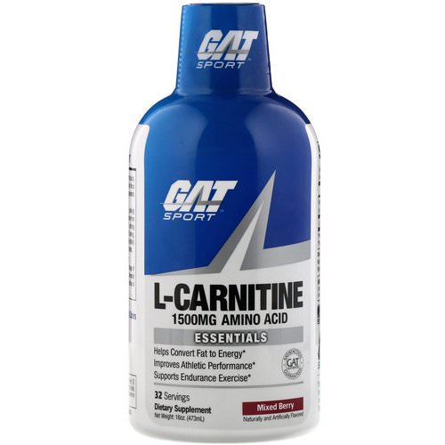 GAT, Liquid L-Carnitine, Mixed Berry, 1500 mg, 16 oz (473 ml) Review