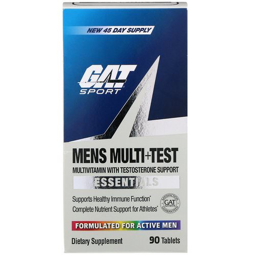 GAT, Men's Multi+Test, Multivitamin with Testosterone Support, 90 Tablets Review