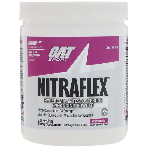 GAT, Nitraflex, Watermelon, 10.6 oz (300 g) Review