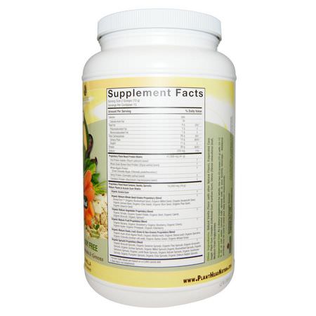 Växtbaserat, Växtbaserat Protein, Sportnäring, Måltidsersättningar: Genceutic Naturals, Plant Head, Real Meal, Vanilla, 2.3 lb (1050 g)