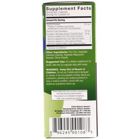 Resveratrol, Antioxidanter, Kosttillskott: Genceutic Naturals, pTeroBlue, Pterostilbene + Resveratrol, 350 mg, 60 Vegetarian Capsules