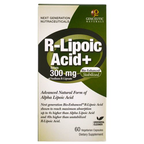 Genceutic Naturals, R-Lipoic Acid+, 300 mg, 60 Veggie Caps Review