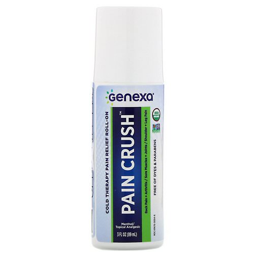 Genexa, Pain Crush, Cold Therapy Pain Relief Roll-On, 3 fl oz (89 ml) Review