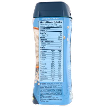 Varmt Spannmål För Barn, Barnfoder, Barn, Barn: Gerber, DHA & Probiotic, Single Grain Oatmeal Cereal, Supported Sitter, 1st Foods, 8 oz (227 g)