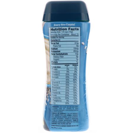 Varmt Spannmål För Barn, Barnfoder, Barn, Barn: Gerber, DHA & Probiotic, Single Grain Rice Cereal, Supported Sitter, 8 oz (227 g)