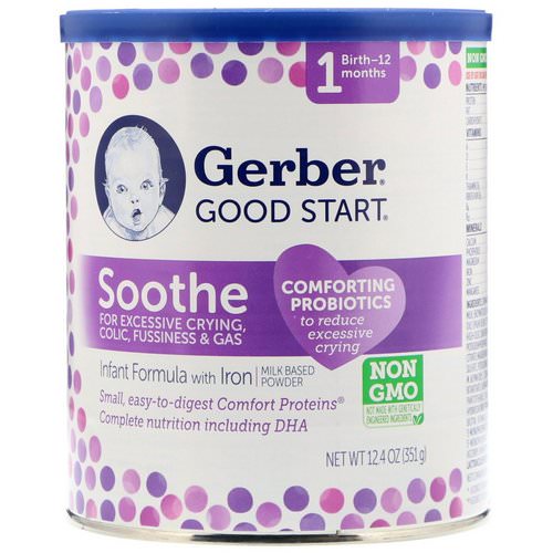 Gerber, Good Start, Soothe, Infant Formula With Iron, Stage 1, Birth-12 Months, 12.4 oz (351 g) Review