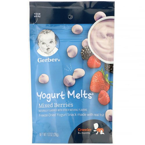 Gerber, Graduates, Yogurt Melts, Mixed Berries, 8+ Months, 1.0 oz (28 g) Review