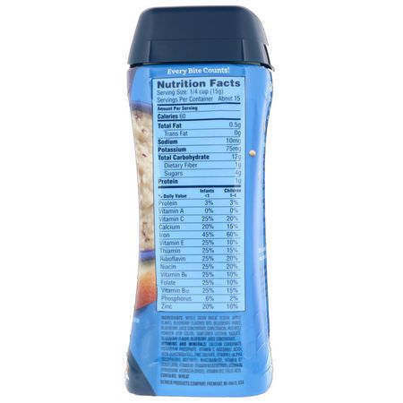 Varmt Spannmål För Barn, Barnfoder, Barn, Barn: Gerber, Lil' Bits, Whole Wheat Cereal, Crawler, 8+ Months, Apple Blueberry, 8 oz (227 g)
